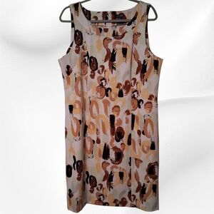 Vior Vior Abstract Print Sleeveless Dress Size 14